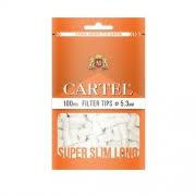 Фильтры для самокруток 5,3мм CARTEL / 5,3мм (Super Slim Long-22мм) (100 шт)