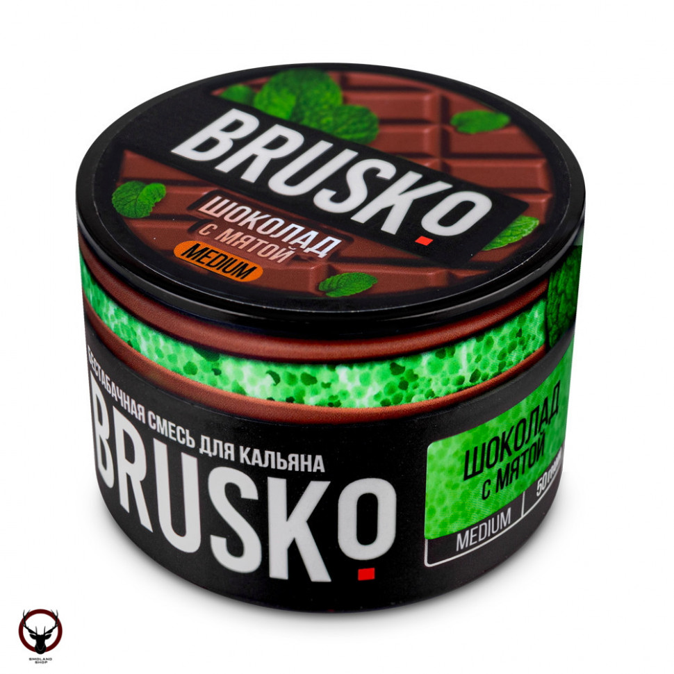 Шоколад с мятой Brusko Medium, 50гр